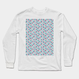 Festive Pine Triangle Mosaic Abstract Christmas Pattern Long Sleeve T-Shirt